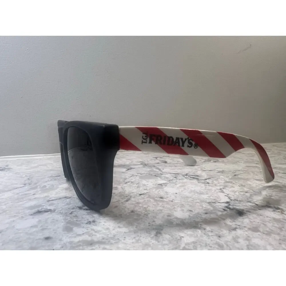 Vintage TGIF Friday's Sunglasses Red White Black Frames